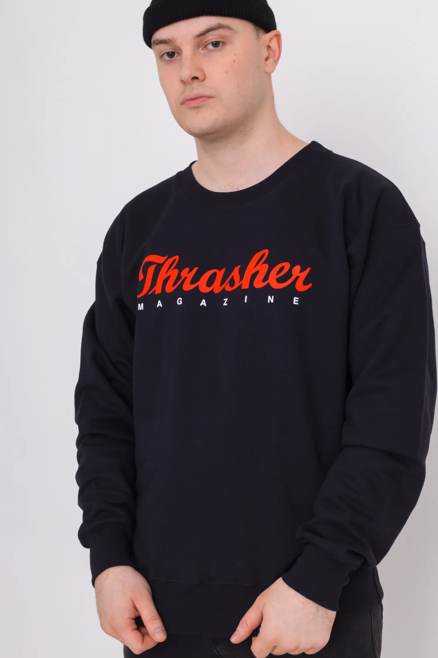 Thrasher Skateboard Mag. Bluza Bez Kaptura Thrasher Script- Bluzy Bez Kaptura