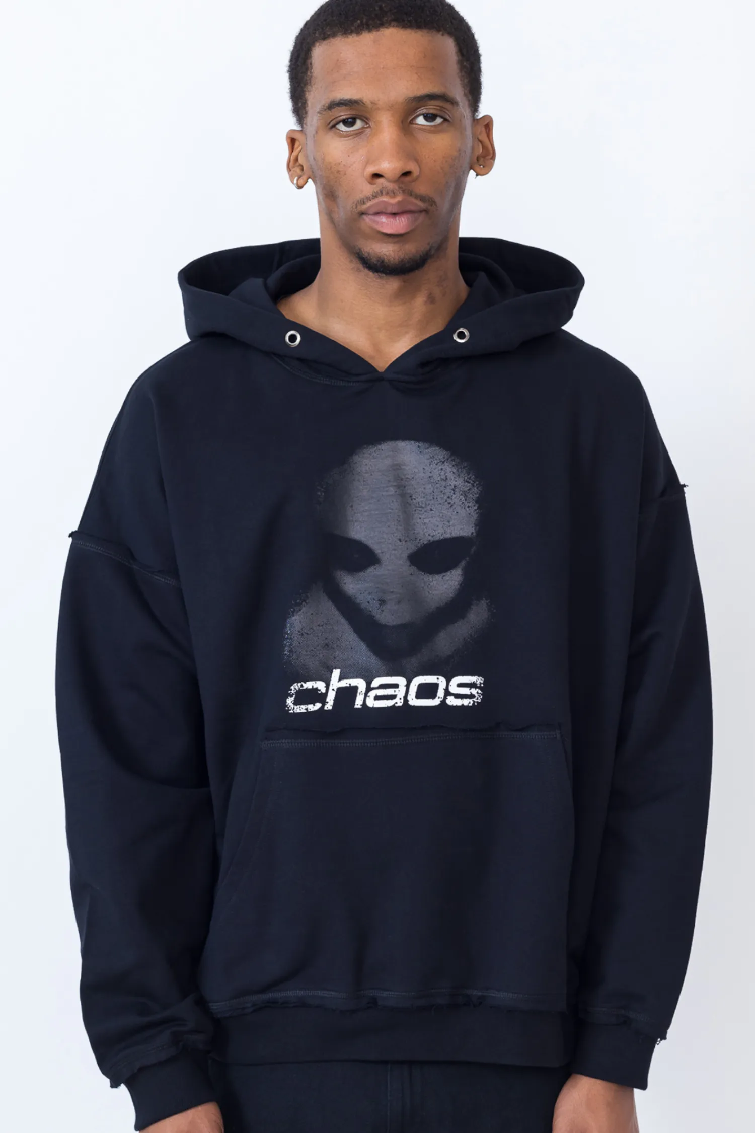 Chaos Bluza Z Kapturem Alien Distressed- Bluzy Z Kapturem