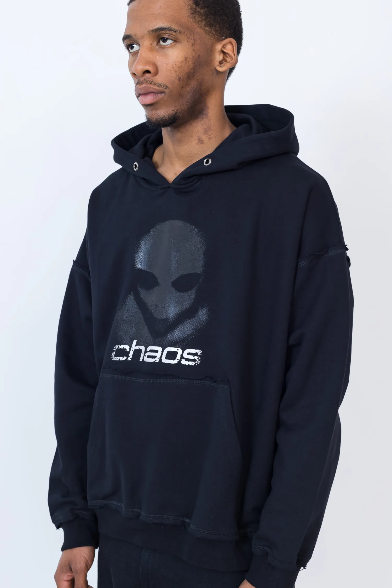 Chaos Bluza Z Kapturem Alien Distressed- Bluzy Z Kapturem