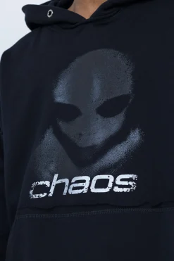 Chaos Bluza Z Kapturem Alien Distressed- Bluzy Z Kapturem