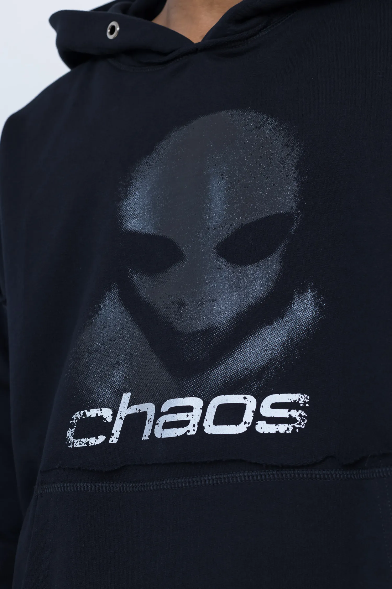 Chaos Bluza Z Kapturem Alien Distressed- Bluzy Z Kapturem