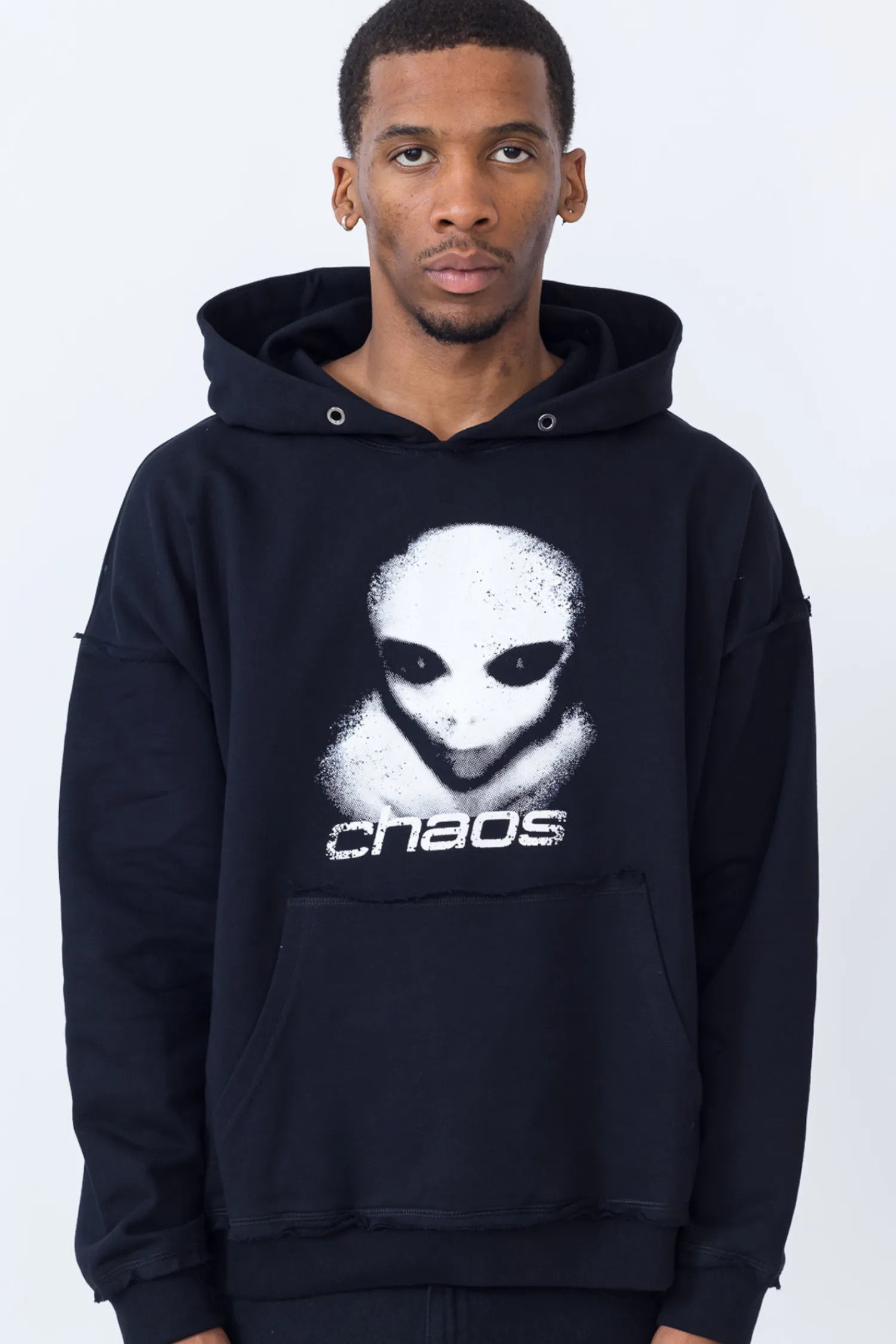 Chaos Bluza Z Kapturem Alien Distressed- Bluzy Z Kapturem