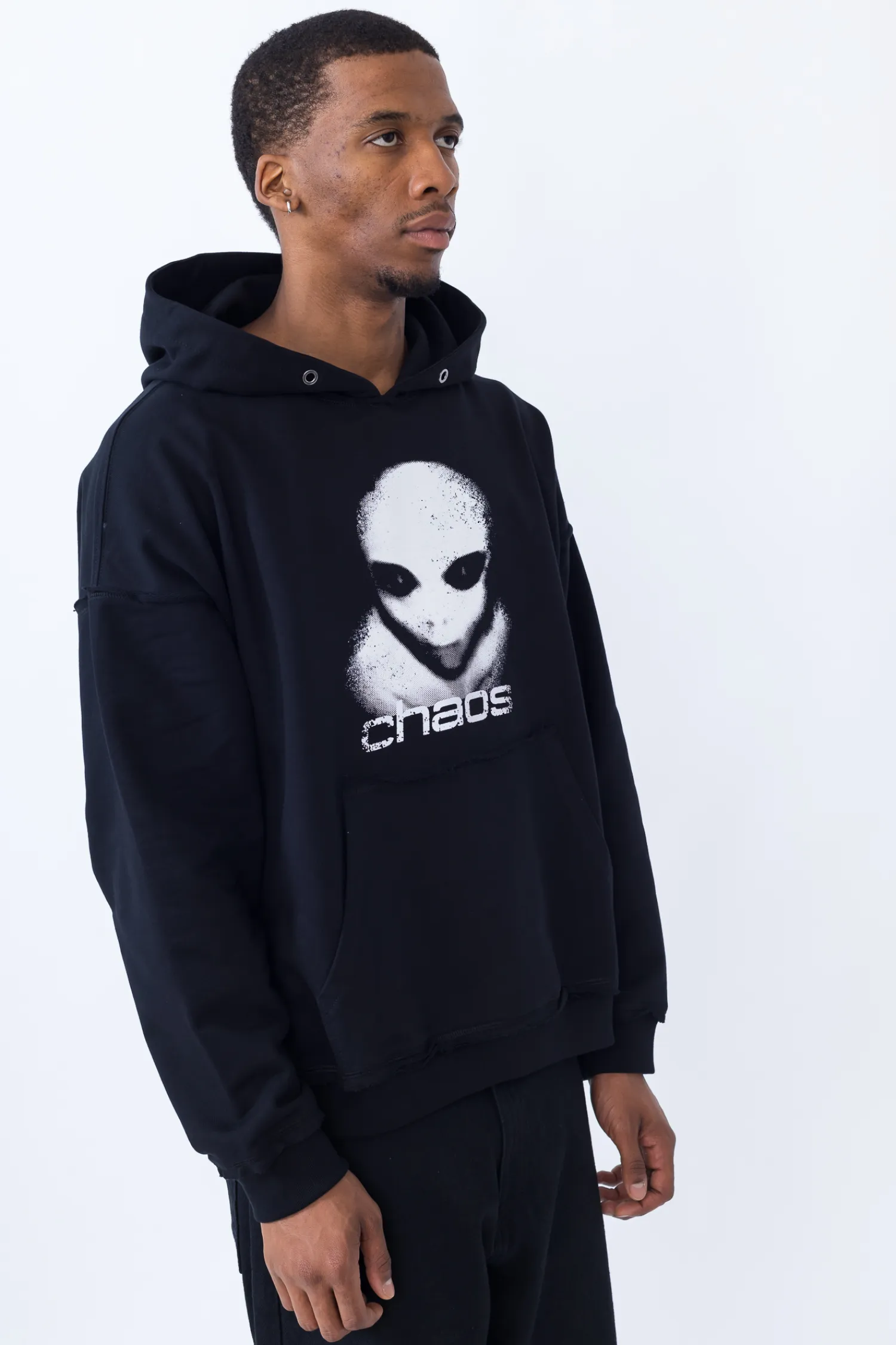 Chaos Bluza Z Kapturem Alien Distressed- Bluzy Z Kapturem