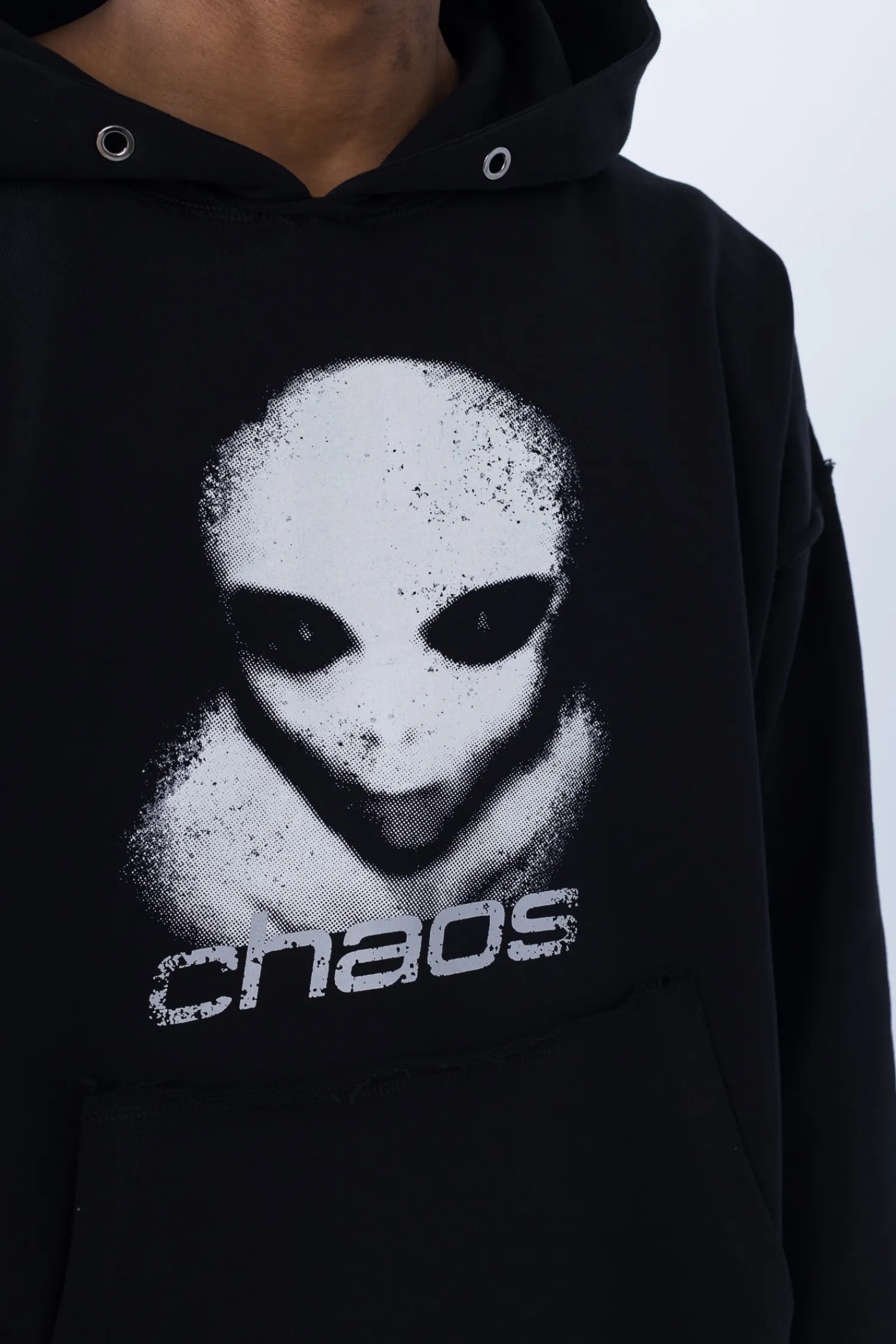 Chaos Bluza Z Kapturem Alien Distressed- Bluzy Z Kapturem