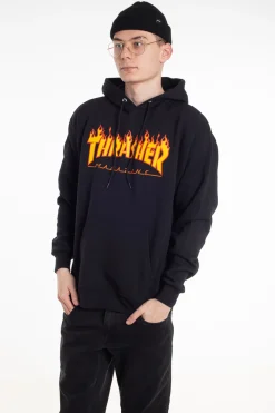 Thrasher Skateboard Mag. Bluza Z Kapturem Thrasher Flame- Bluzy Z Kapturem