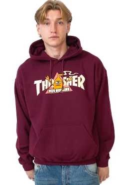 Thrasher Skateboard Mag. Bluza Z Kapturem Thrasher x Toy Machine Vortex- Thrasher X Toy Machine|Bluzy Z Kapturem