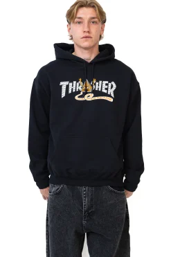 Thrasher Skateboard Mag. Bluza Z Kapturem Thrasher x Toy Machine Pyramid- Thrasher X Toy Machine|Bluzy Z Kapturem