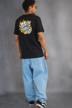 Santa Cruz Skateboards Koszulka Santa Cruz Flaming Dice Dot Chest- T-shirty