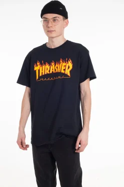 Thrasher Skateboard Mag. Koszulka Thrasher Flame Logo- T-shirty