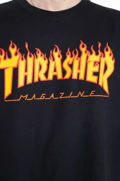Thrasher Skateboard Mag. Koszulka Thrasher Flame Logo- T-shirty